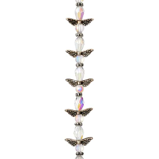 12 Packs: 44 ct. (528 total) Glass, Metal &#x26; Crystal Mini Angel Beads, 12mm by Bead Landing&#x2122;